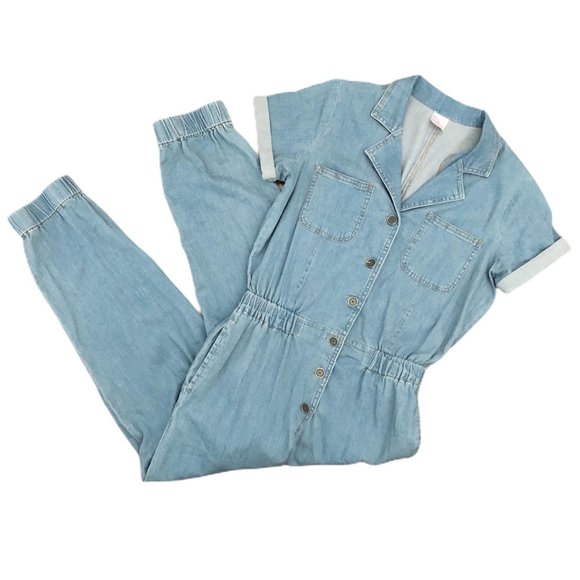 No Boundaries Pants - Chambray Denim Boiler Suit Jumpsuit